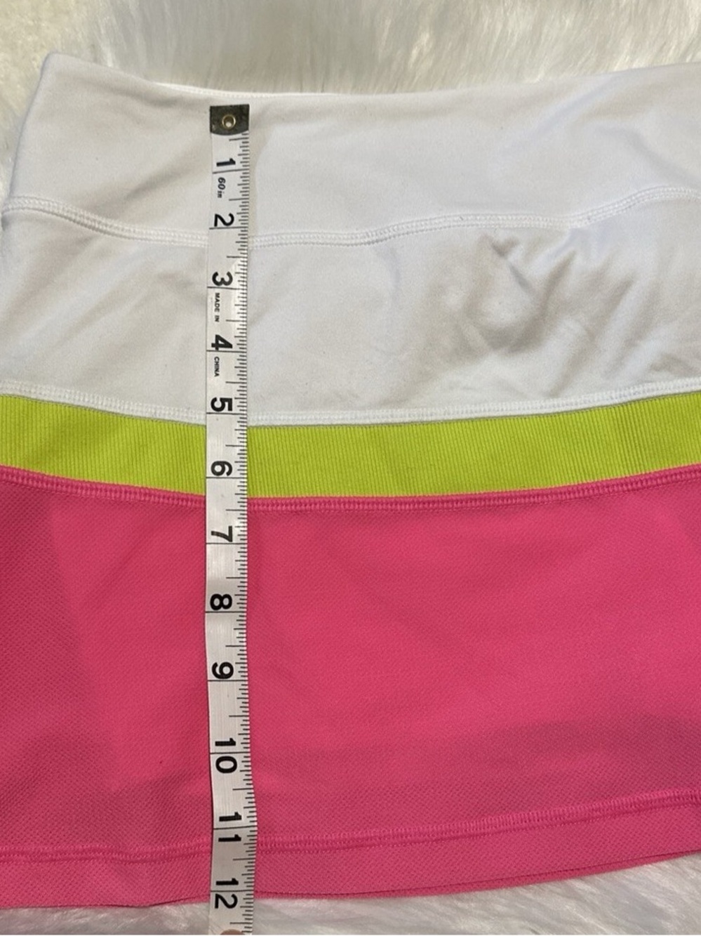 Nike Women's Pink, White & Lime Athletic Tennis Skort - Picture 7 of 7